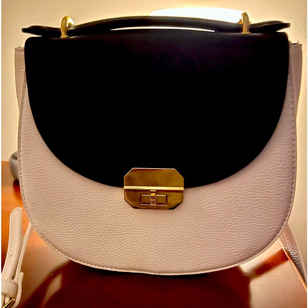 Charming Charlie Medium Black and White Crossbody